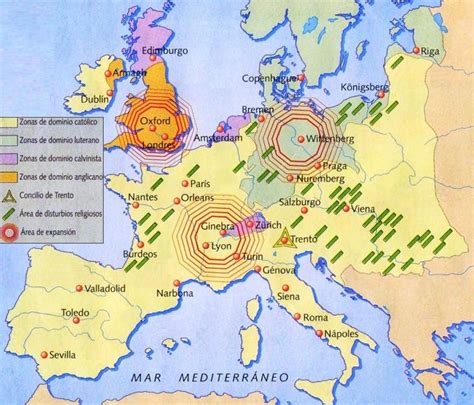 Mapa De Europa Divisi N Religiosa Siglo Xvi Mapa De Europa Siglo