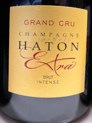 Jean Noel Haton Extra Brut Intense Champagne Grand Cru Vivino France