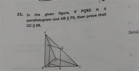 In The Given Figure If Pqrs Is A Parallelogram And Abps Then Prove