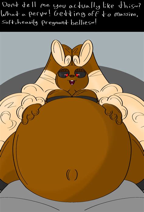 Rule 34 Big Belly Breasts Dialogue English Text Fanofblimp Gigantic Belly Huge Belly Hyper