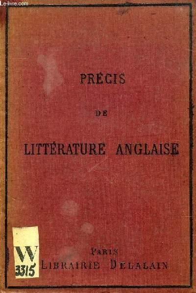 PRECIS DE L HISTOIRE DE LA LITTERATURE ANGLAISE Von STOPFORD BROOKE