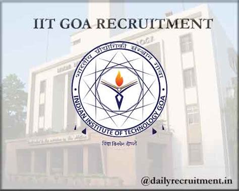 IIT Goa Recruitment 2020 Apply Online For Non Teaching Staff