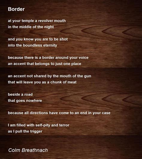 border border poem  colm breathnach