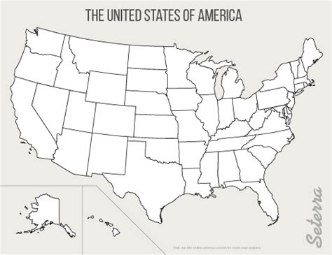 Blank Printable US States Map (PDF) | Us Map Printable