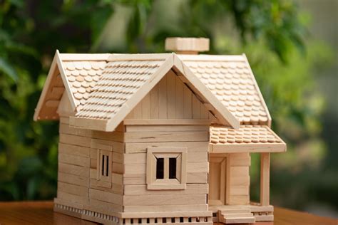 detailed popsicle stick house tiny dream architecture