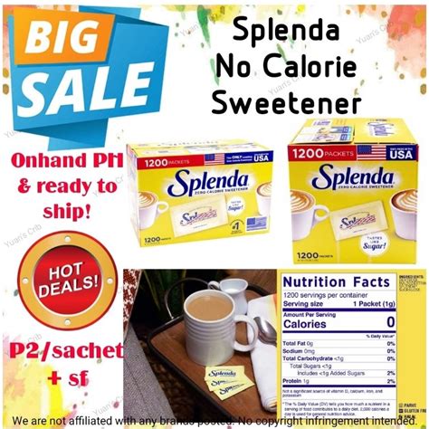 Splenda No Calorie Sweetener Min Of 3pcs Shopee Philippines