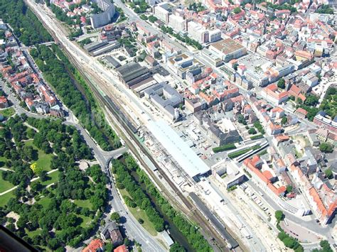 Luftbild Erfurt Umbau Und Modernisierung Des Hauptbahnhof Der