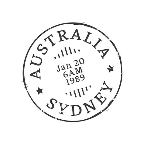 Sydney Franqueo Australia Sello Postal Vintage Vector Premium