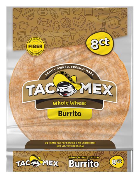 Whole Wheat Burrito Tortillas Tacomex