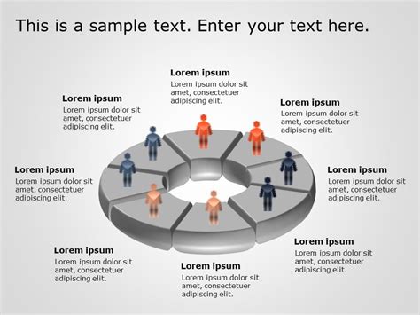 Animated Circular 3D Org Chart 10 PowerPoint Template