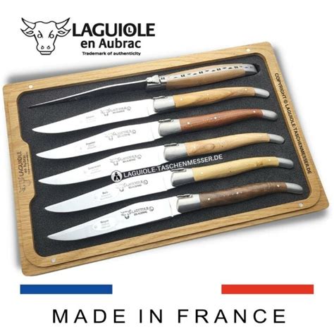 Laguiole En Aubrac Steakmesser Set Franz Sische H Lzer Teilig