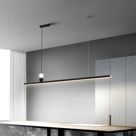 Modern Linear Led Pendant Light Led Integrated 100 240v Minimalism