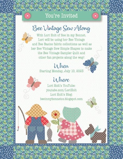 Bee Vintage Butterflies Quilt Kit Featuring Bee Vintage Fabrics From