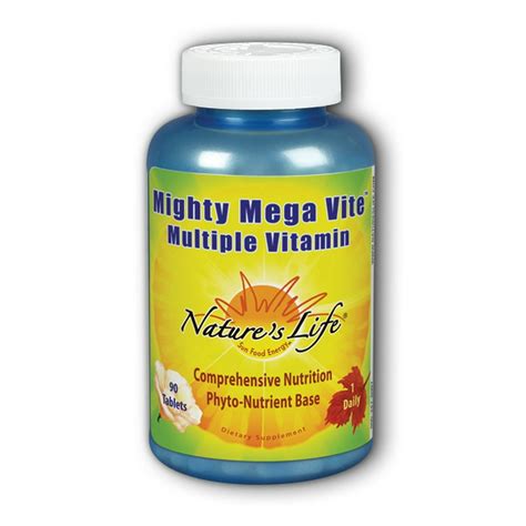 Natures Life Mighty Mega Vite Multi Tablet Btl Plastic 90ct