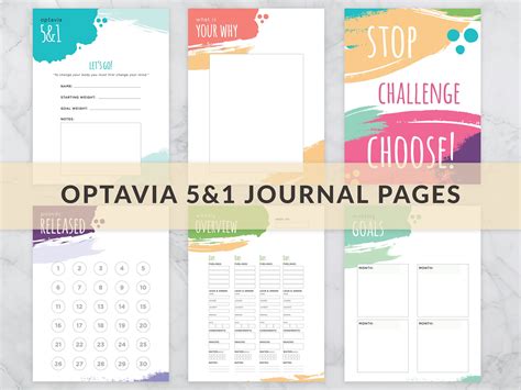 Optavia And Journal Pages Optavia And Planner Weight Loss