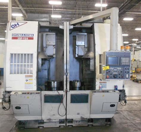 OKUMA HOWA 2SP V35 TWIN SPINDLE CNC VERTICAL TURNING CENTER Great