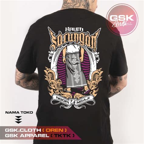 Jual KAOS SANTRI NGOPI NGAJI KAUM SARUNGAN BAJU MUSLIM DAKWAH ISLAM