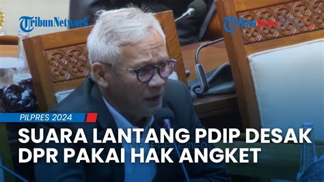 Suara Lantang Aria Bima Fraksi Pdip Desak Dpr Gunakan Hak Angket Saat