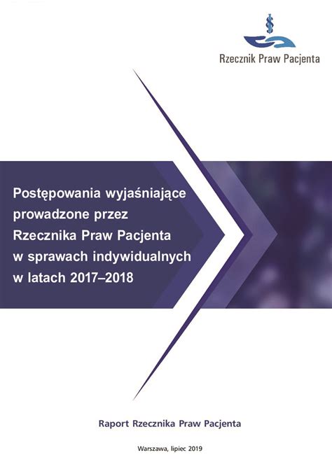 Post Powania Wyja Niaj Ce Prowadzone Przez Rzecznika Praw Pacjenta W