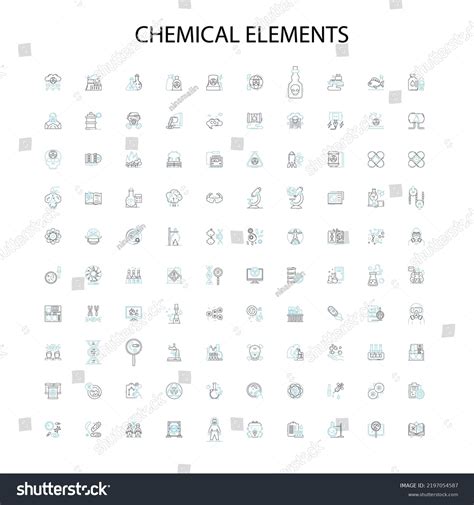 Chemical Elements Icons Signs Outline Symbols Stock Vector (Royalty Free) 2197054587 | Shutterstock