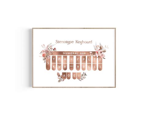 Stenographer Keyboard, Stenography Student Gift, Steno Art, Law Court ...