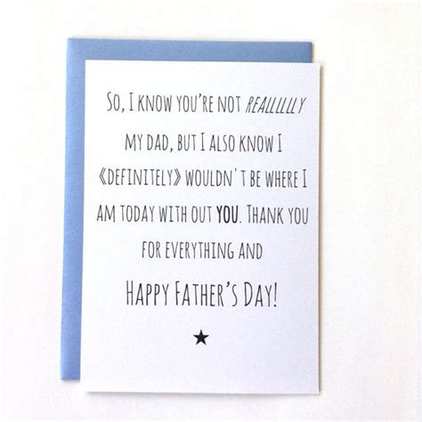 Step Fathers Day Card For Step Dad Like A Father Happy Etsy Happy