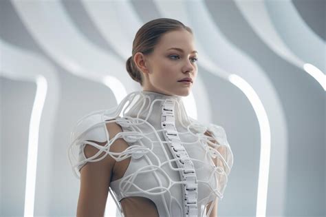 Premium Photo | Wearable technology Wearable innovation A model wearing ...