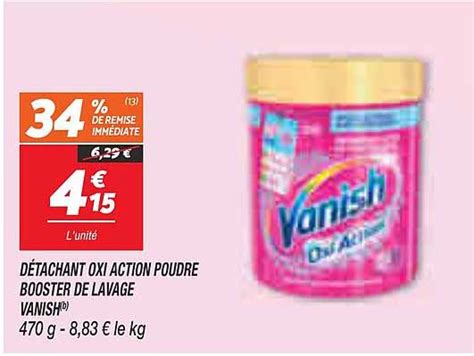 Promo Détachant Oxi Action Poudre Booster De Lavage Vanish chez Netto