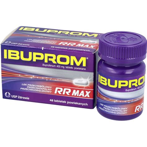 IBUPROM RR MAX Ibuprofen 400 mg lek przeciwbólowy przeciwzapalny 48