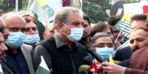 Fm Shah Mahmoo Qureshi Leads Kashmir Rally In Islamabad