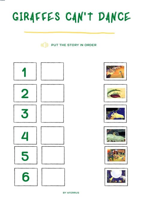 Giraffes Can T Dance Interactive Worksheet Live Worksheets