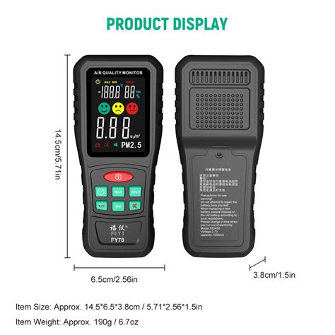 Fuyi Pm Temperatura Humedad Probador De Calidad Del Aire Port Til