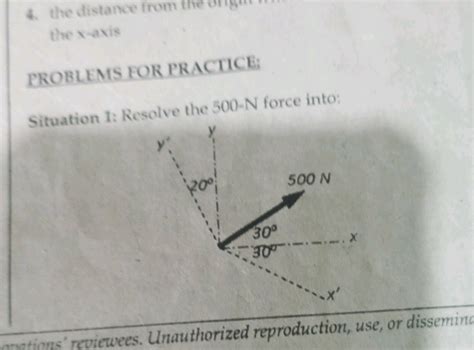 The X Axis PROBLEMS FOR PRACTICE Situation 1 StudyX