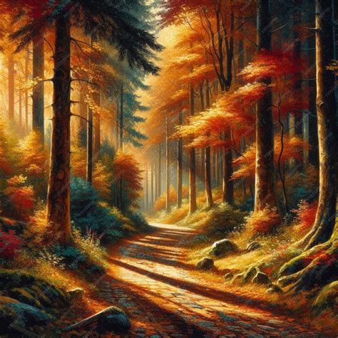 Premium AI Image | Forest Landscapes Realistic Illustration