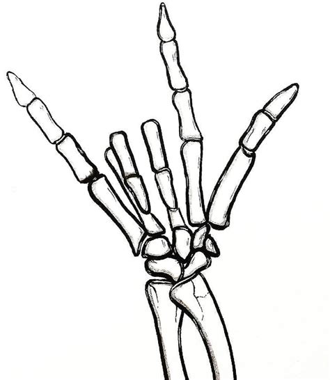 skeleton hand drawing 30 easy ideas