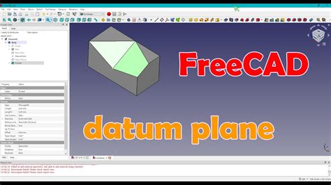 Freecad Datum Plane Rotation Youtube