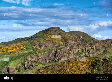 Holyrood Park Landscape With Arthur Seat And Salisbury Crags In