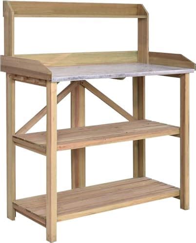 Hygrad Built To Survive 3 Tier Wooden Potting Planting Outdoor Garden Work Bench Table Station