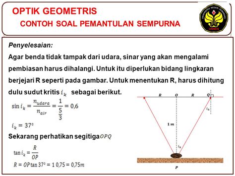 Inilah 15 Jawaban Contoh Soal Pembiasan Dan Optik Geometri Terlengkap