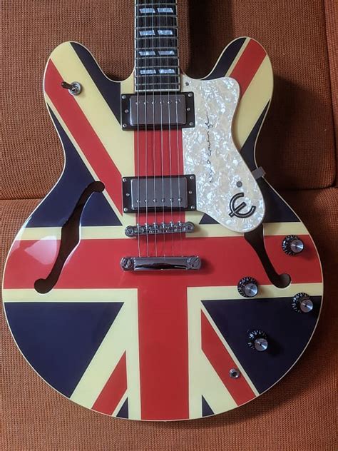 Epiphone Supernova Union Jack Noel Gallagher Oasis Blur Reverb