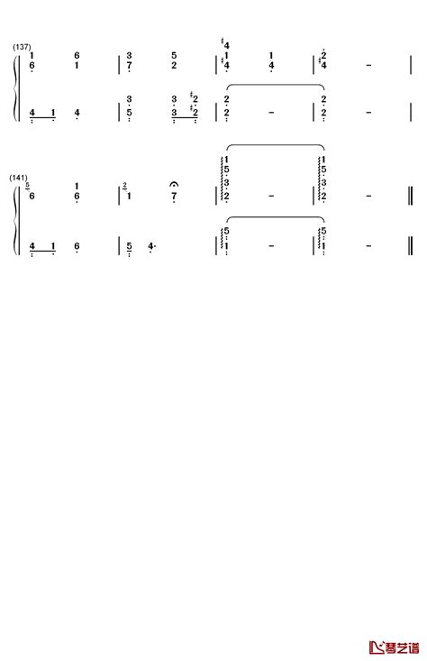 外面的世界钢琴简谱 数字双手 齐秦 莫文蔚 简谱网