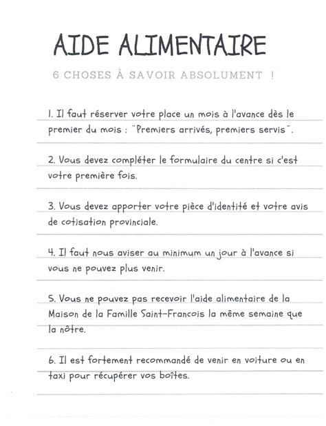 Aide alimentaire 6 choses à savoir Centre Communautaire Petit Espoir