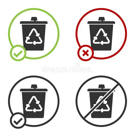 Black Recycle Bin With Recycle Symbol Icon Isolated On White Background