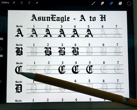 Blackletter Calligraphy Template Calligraphy Practice Sheet for Adult ...