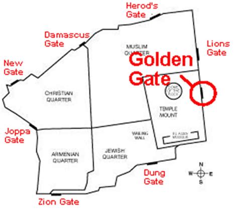 Eastern Gate Jerusalem Map