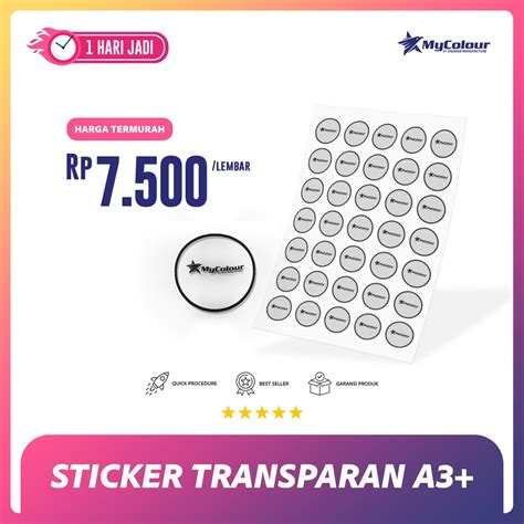 Jual Cetak Stiker Transparan Label Makanan Label Produk Shopee