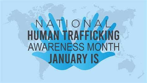 Illustration On The Theme Of National Human Trafficking Awareness Month