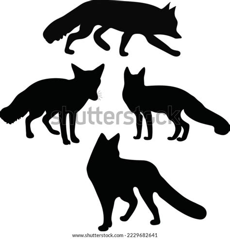 Beautiful Black Fox Vector Art Icons Stock Vector Royalty Free