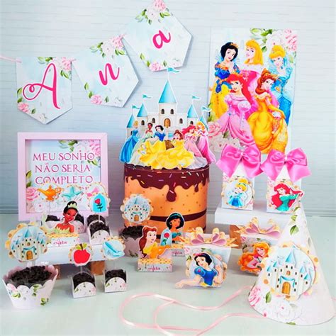 Kit 10 Festa Em Casa Tema Princesas Elo7 Produtos Especiais