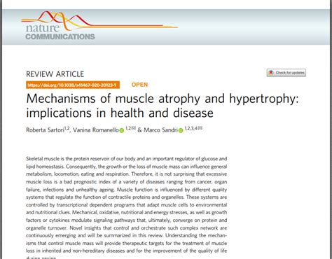 Physio Meets Science On Twitter Mechanisms Of Muscle Atrophy And